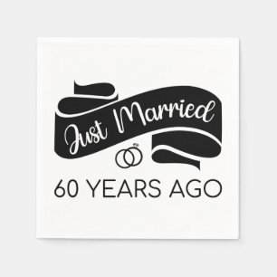 Gerade vor 60 Jahren verheiratet V Serviette