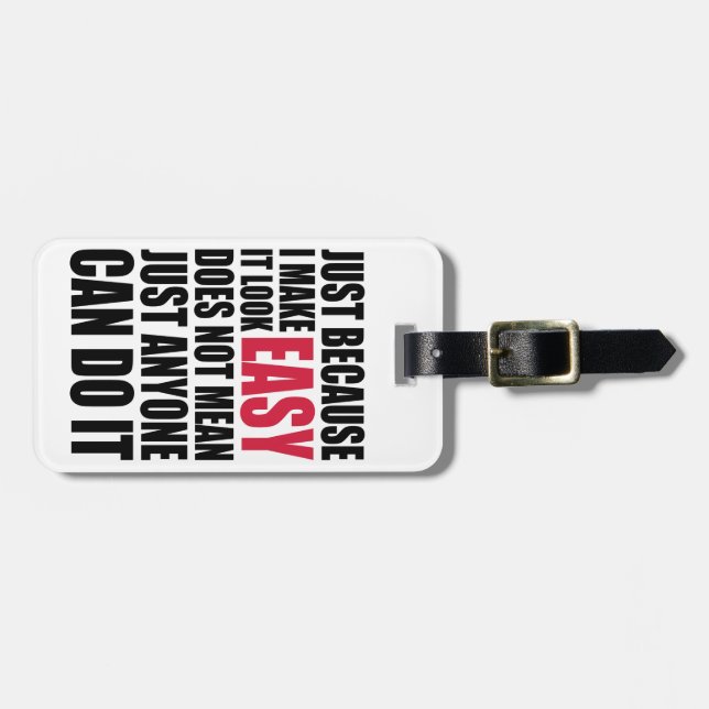 Gerade weil ich es einfach schauen lasse… gepäckanhänger (Vorderseite horizontal)