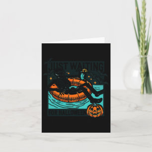 Gerade zu Halloween Gewartet Skeleton Spook Karte