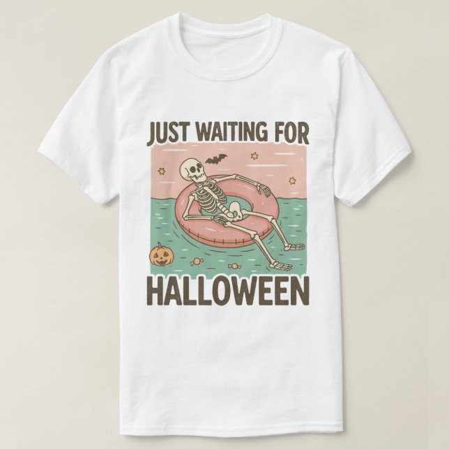 Gerade zu Halloween Gewartet, Spooky Summer Vibes T-Shirt (Design vorne)
