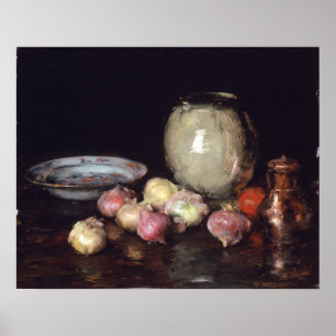 Gerade Zwiebeln Poster