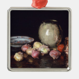 Gerade Zwiebeln Silbernes Ornament