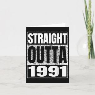 Geradeaus 1991 Vintag 1991 Aufkommen von Bir Karte