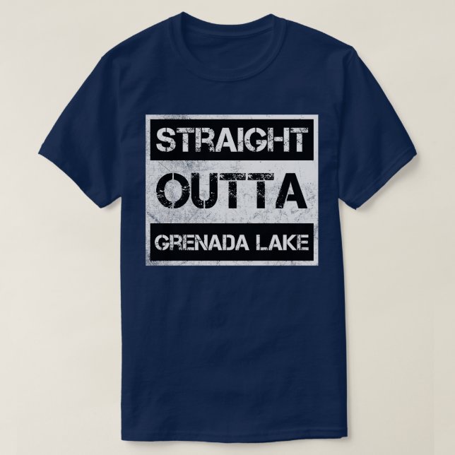 Geradeaus Ausfahrt Grenada Vintager Distressive So T-Shirt (Design vorne)