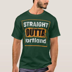 Geradeaus außerhalb Portland Maine USA Retro gestö T-Shirt