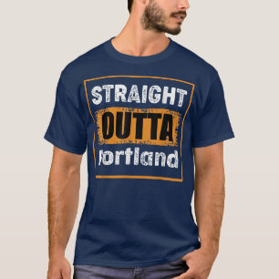 Geradeaus außerhalb Portland Maine USA Retro gestö T-Shirt