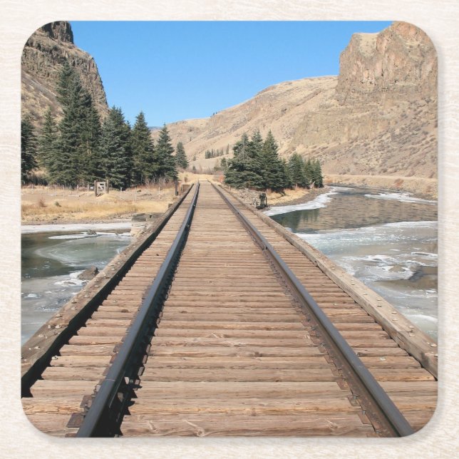 Geradeaus - Bergbahn Untersetzer (Vorderseite)