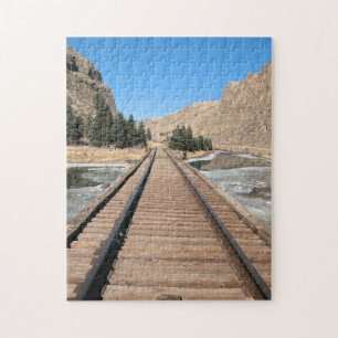 Geradeaus - Eisenbahn-Puzzle Puzzle