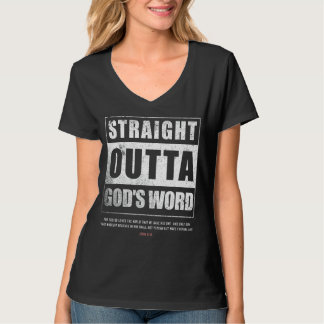 Geradeaus Gods Word John 3 16 Jesus Christlich T-Shirt