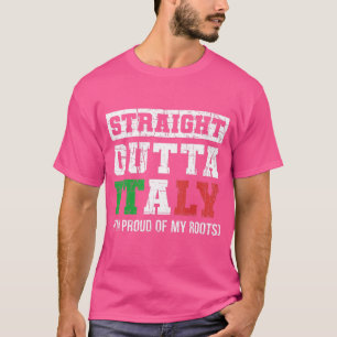 Geradeaus Italienische Flagge stolz auf amerikanis T-Shirt