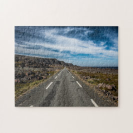 Geradeaus Landschaftliches Straßennetz Foto Puzzle