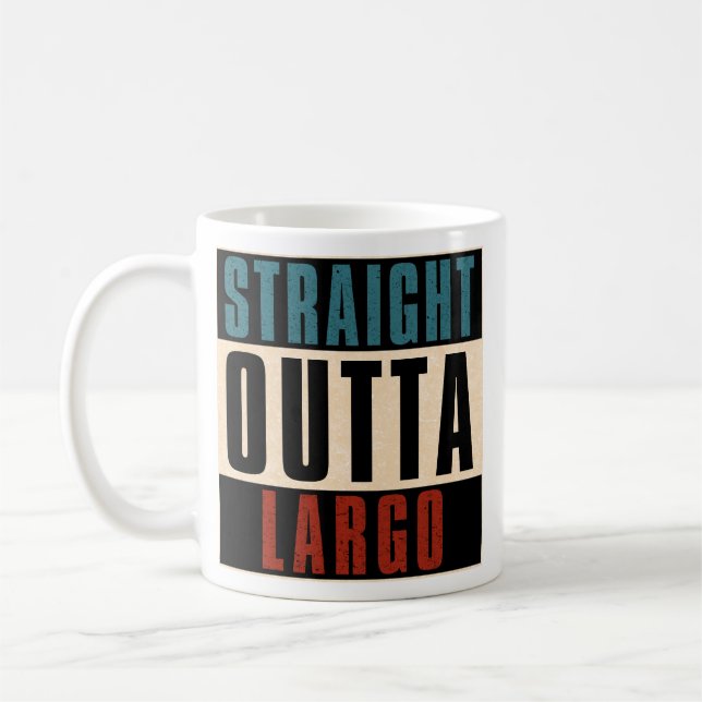 Geradeaus Largo Florida FL Kaffeetasse (Links)