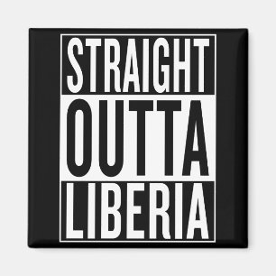 geradeaus nach Liberia Magnet