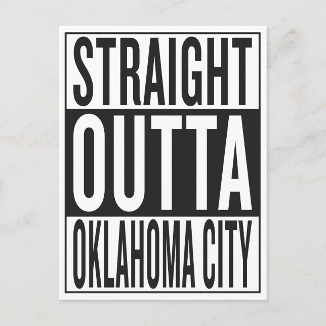 geradeaus nach Oklahoma City Postkarte (Vorderseite)