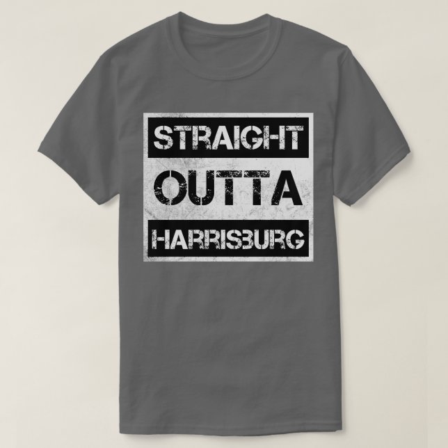 Geradeaus Outta burg Pennsylvania Vintage Distress T-Shirt (Design vorne)