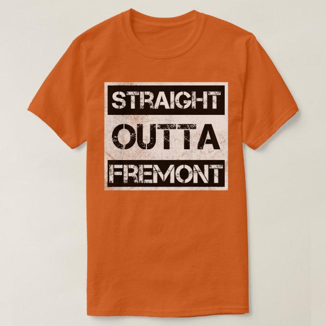 Geradeaus Outta Fremont Vintage Notlage T-Shirt (Design vorne)