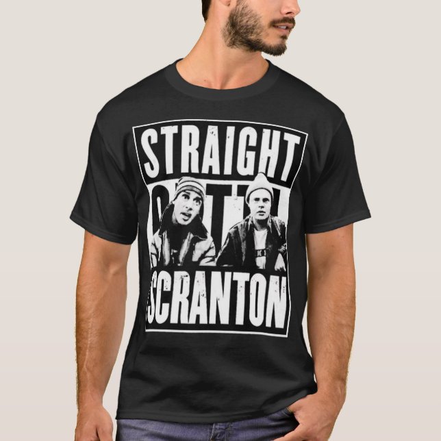 Geradeaus Outta Scranton - Lazy Scranton T-Shirt (Vorderseite)
