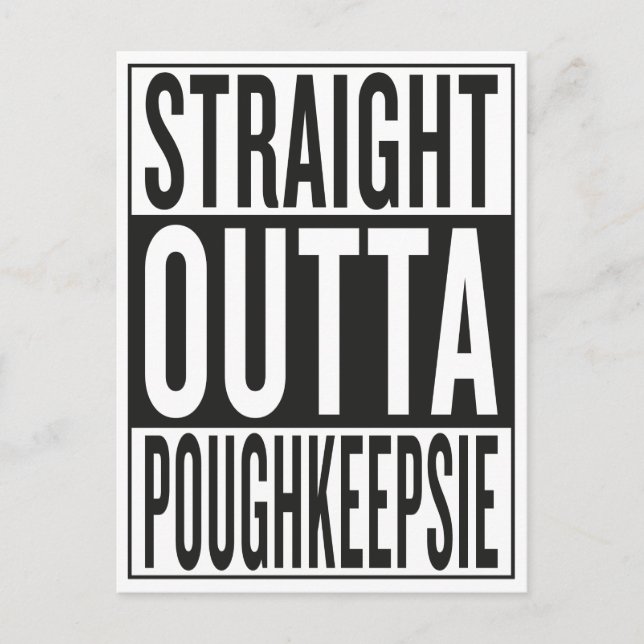 geradeaus Poughkeepsie Postkarte (Vorderseite)