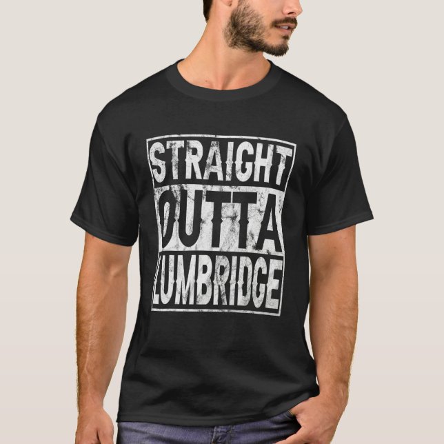 Geradeaus über Lumbridge Lumbridge Kostüm T-Shirt (Vorderseite)