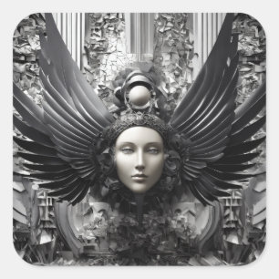 Geradeaussicht Quadratischer Aufkleber