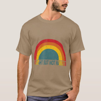 gerader, aber nicht schmaler Retro-Regenbogen-LGB T-Shirt