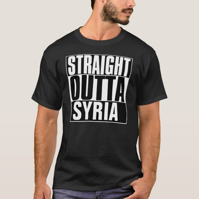 GERADER OUTTA SYRIEN T - SHIRT (Vorderseite)