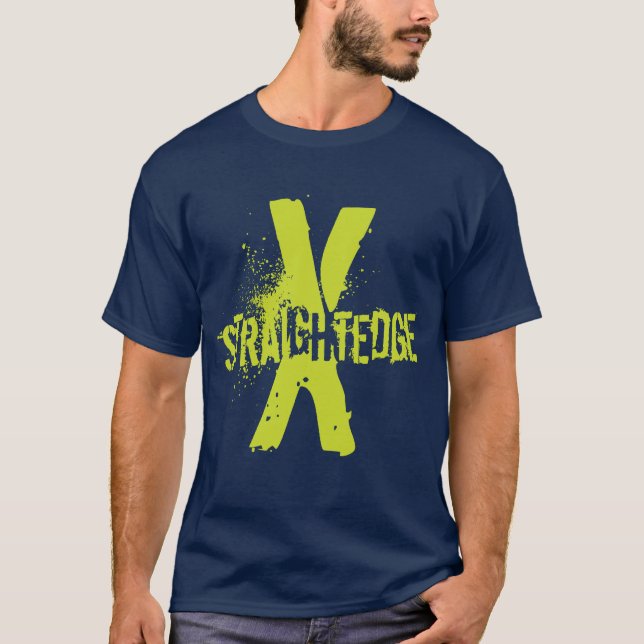 Gerades Grün des Randes X T-Shirt (Vorderseite)