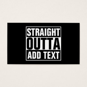 GERADES OUTTA - addieren Sie, Ihren Text