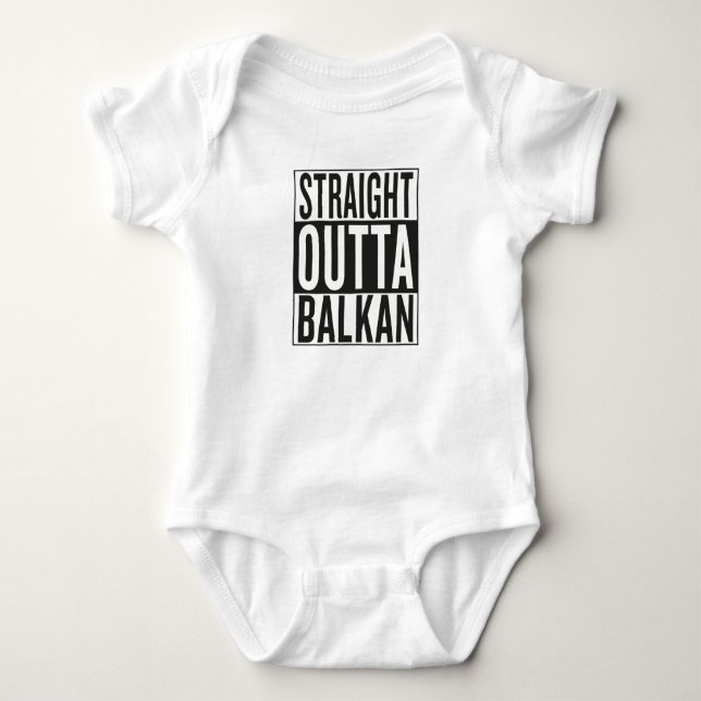 gerades outta Balkan Baby Strampler (Vorderseite)