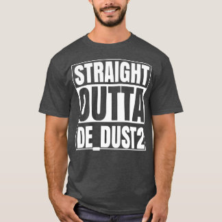 Gerades Outta De_Dust2 Streikgamer-Logo T-Shirt