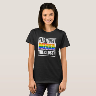Gerades outta der Wandschrank-Gay Pride T-Shirt