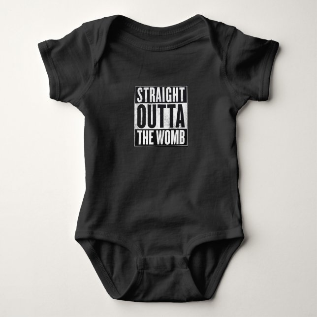 Gerades Outta die Geb5rmutter - Baby wachsen Strampler (Vorderseite)
