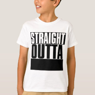 GERADES OUTTA "IHR TEXT-" GEWOHNHEIT T-Shirt