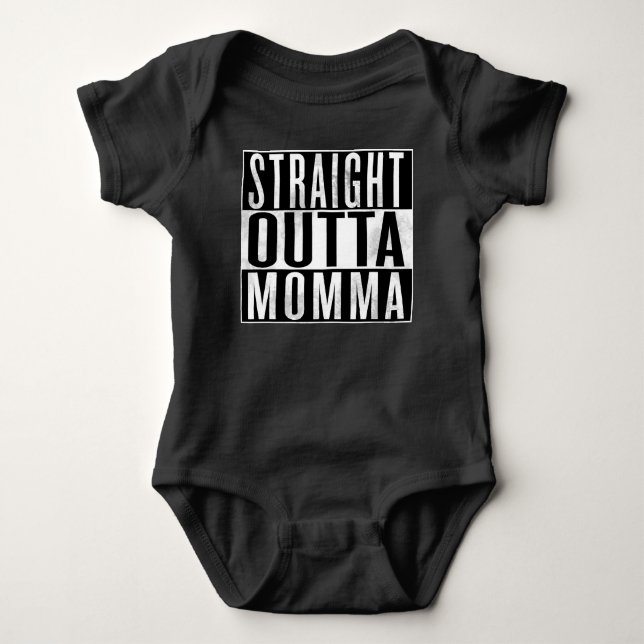 Gerades outta momma baby strampler (Vorderseite)