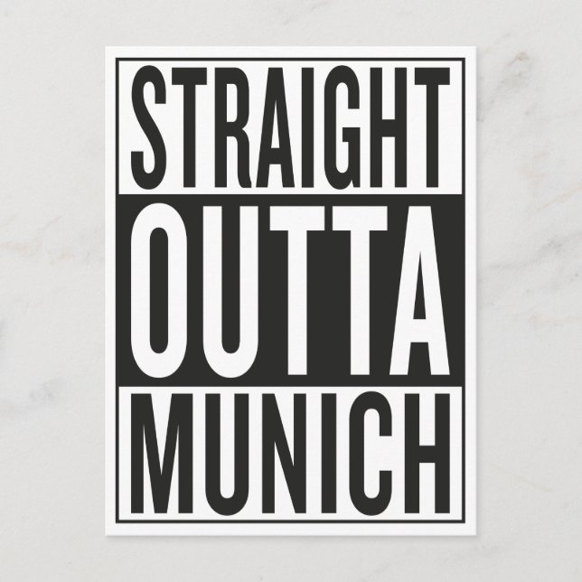 gerades outta München Postkarte (Vorderseite)