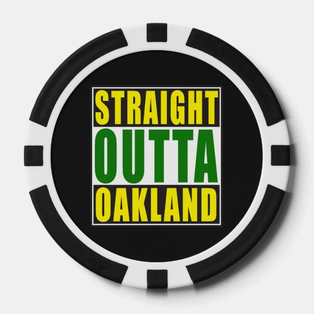 Gerades Outta Oakland Grün Pokerchips (Vorderseite)