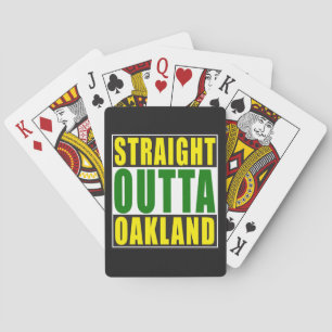 Gerades Outta Oakland Grün Spielkarten