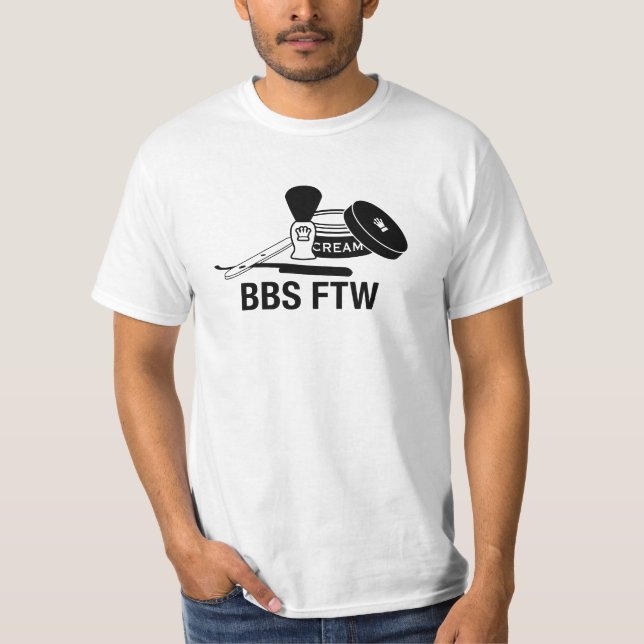 Gerades Rasiermesser BBS FTW - helles T-Shirt (Vorderseite)