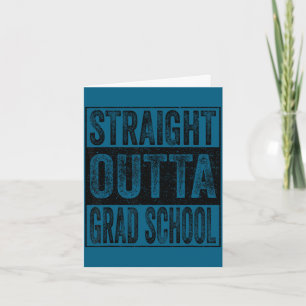 Geradewegs aus der Graduiertenschule Abschlussjahr Karte