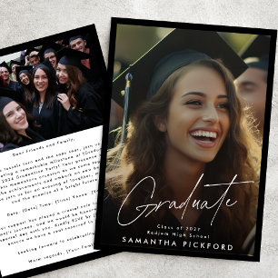 Gerahmt 2 Fotos Oberschule 2024 Abschluss Ankündigung