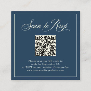 Gerahmt Blue Italian Elegance   UAWG mit QR-Code Begleitkarte