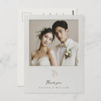 Gerahmt danke Ihnen Foto Hochzeit Postkarte