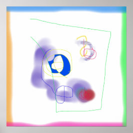 Gerahmt durch Mehrfarbige Grenzen Poster