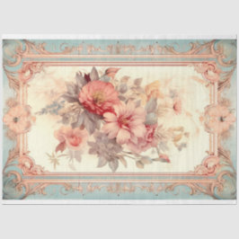 Gerahmt Florals Seidenpapier