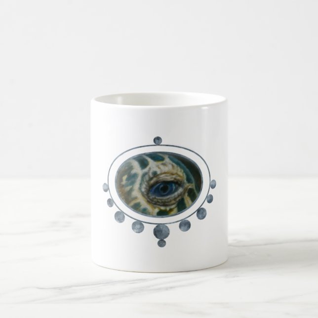 Gerahmt Hawksbill Turtle Eye Kaffeetasse (Mittel)