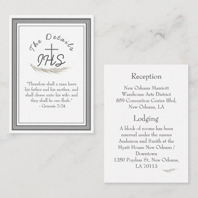 Gerahmt-katholische Bibelverse-Umschließungskarte Begleitkarte (Vorne/Hinten)