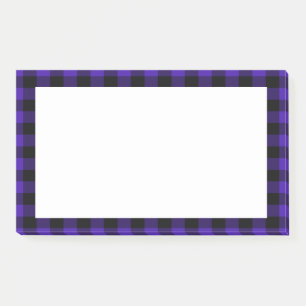 Gerahmt Post it notes Schwarz/Blau-Karo Post-it Klebezettel