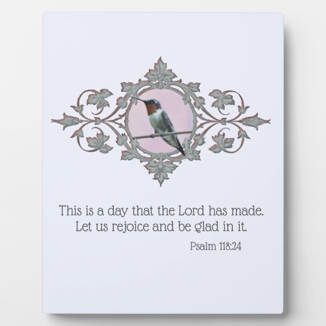 Gerahmt Ruby Throated Hummingbird Fotoplatte (Vorderseite)