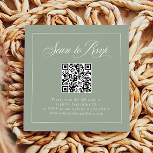 Gerahmt Sage Green Italia Elegante   UAWG QR-Code Begleitkarte