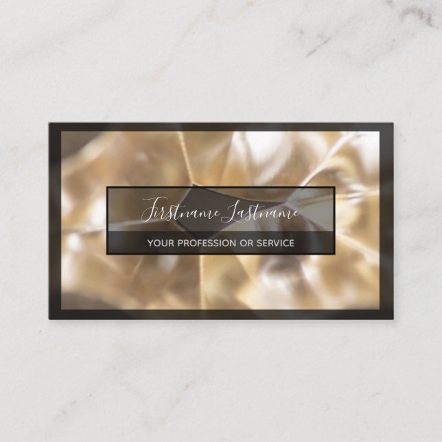 Gerahmte abstrakte Metalllegierungsstrukturen Visitenkarte (Vorderseite)